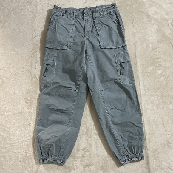 American Eagle Outfitters Pants - American Eagle Pants Womens Size 8 Short Baggy Jogger Cargo Gray Stretch Pockets